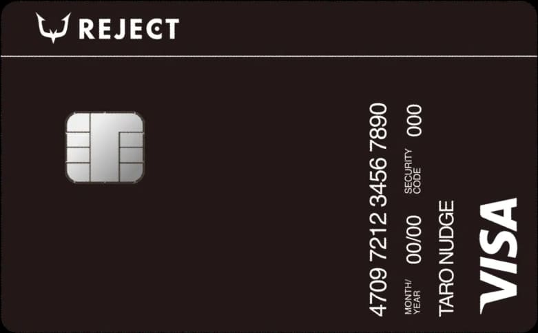 REJECT公式Visaカードのイメージ