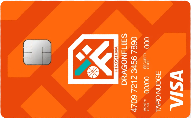 広島ドラゴンフライズ公式Visaカードのイメージ
